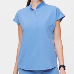 Figs Womens Ceil Blue Rafaela top